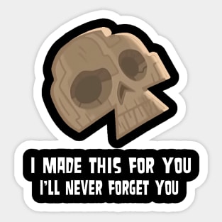 Duncney - Wooden Skull (TD) Sticker